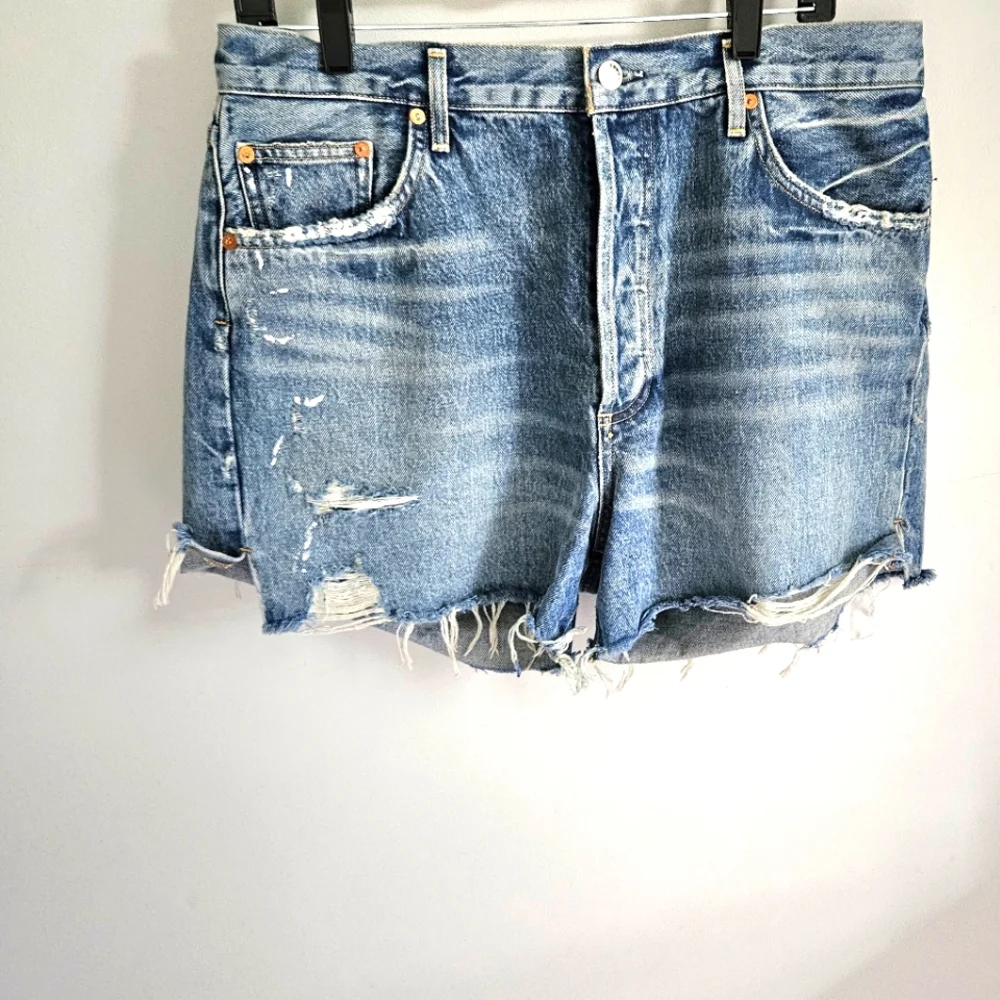 Agolde Dee Cut Off Vintage Style High Rise Jean Shorts - Picture 3 of 7